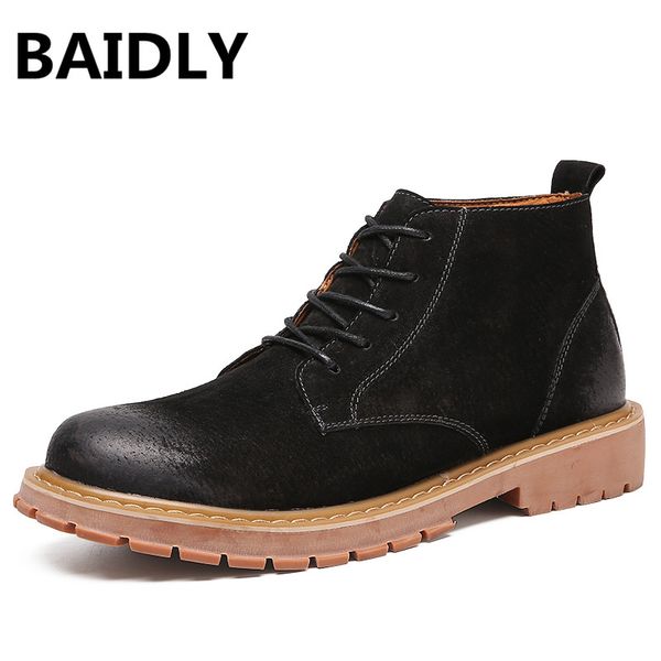baidly genuine leather men ankle boots men casual shoes fashion leather boots high autumn/winter, Black
baidly genuine leather men ankle boots men casual shoes fashion leather boots high autumn/winter, Black