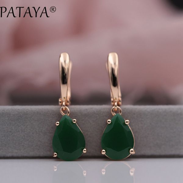 pataya ru green water drop natural zircon earrings 585 rose gold long earrings women romantic party jewelry multicolor, Silver
pataya ru green water drop natural zircon earrings 585 rose gold long earrings women romantic party jewelry multicolor, Silver