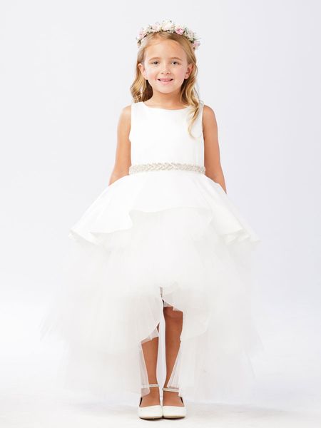 2019 ivory girls holy communion gowns organza bateau neck beaded belt multi layered holy communion dresses on sale, White
2019 ivory girls holy communion gowns organza bateau neck beaded belt multi layered holy communion dresses on sale, White