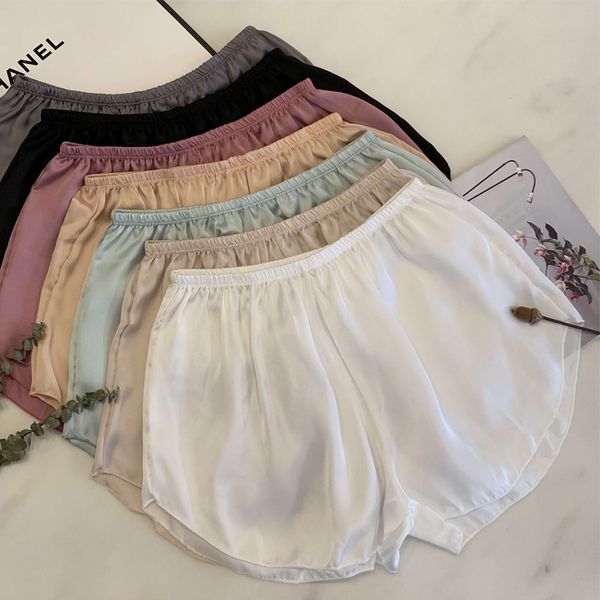 french simple women's ice silk comfortable pajamas home pants can be used as shorts for light safety leggings, White
french simple women's ice silk comfortable pajamas home pants can be used as shorts for light safety leggings, White
