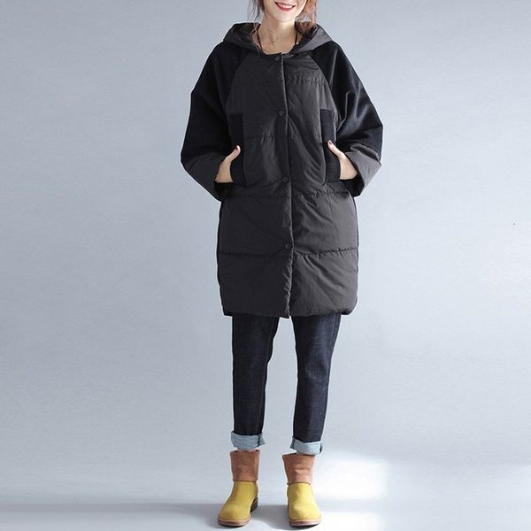 boyfriend oversized womens loose fit parka hooded cotton padded coat thicken warm winter streetwear fashion patchwork overcoat, Black
boyfriend oversized womens loose fit parka hooded cotton padded coat thicken warm winter streetwear fashion patchwork overcoat, Black
