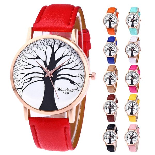 fashion leisure quartz wristwatch leather strap tree pattern gift watch, Slivery;brown
fashion leisure quartz wristwatch leather strap tree pattern gift watch, Slivery;brown