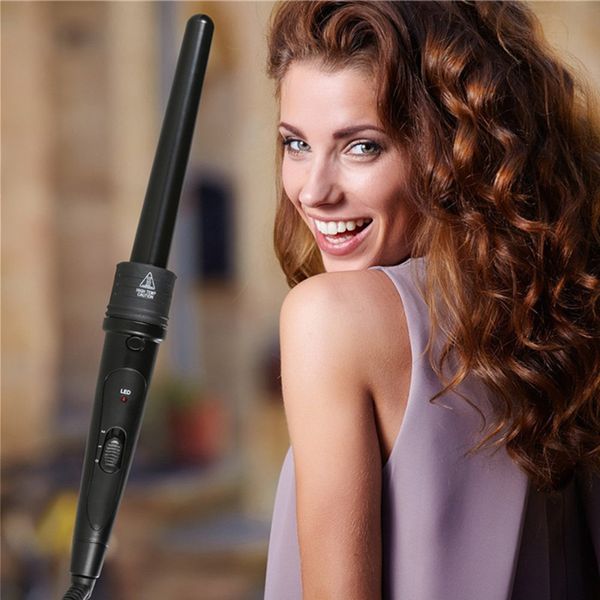 5 - 1 hair curling rod set with 5 interchangeable curling rods styling tool kit, 5 waves with ceramic cask and protective gloves
5 - 1 hair curling rod set with 5 interchangeable curling rods styling tool kit, 5 waves with ceramic cask and protective gloves