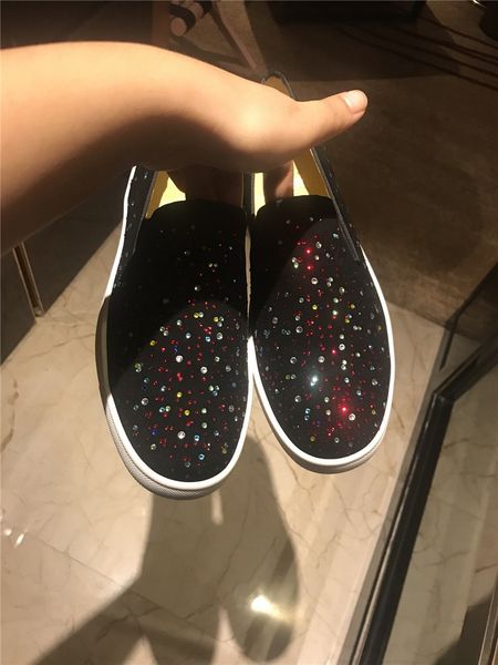 fast shipping platform men and women shoes wild vintage luxury rhinestone rivets women's shoes men's shoes loafers casual red outs, Black
fast shipping platform men and women shoes wild vintage luxury rhinestone rivets women's shoes men's shoes loafers casual red outs, Black