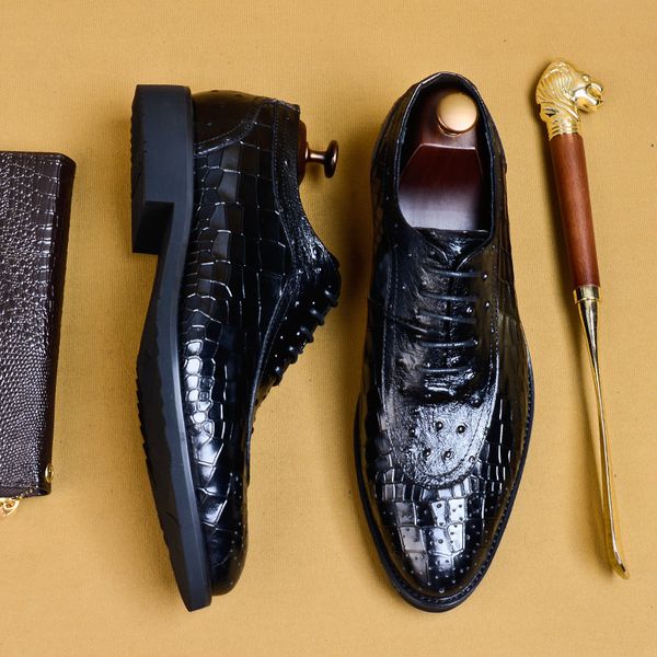 mens leather shoes genuine leather oxford shoes for men luxury dress business slipon wedding brogues buckle, Black
mens leather shoes genuine leather oxford shoes for men luxury dress business slipon wedding brogues buckle, Black