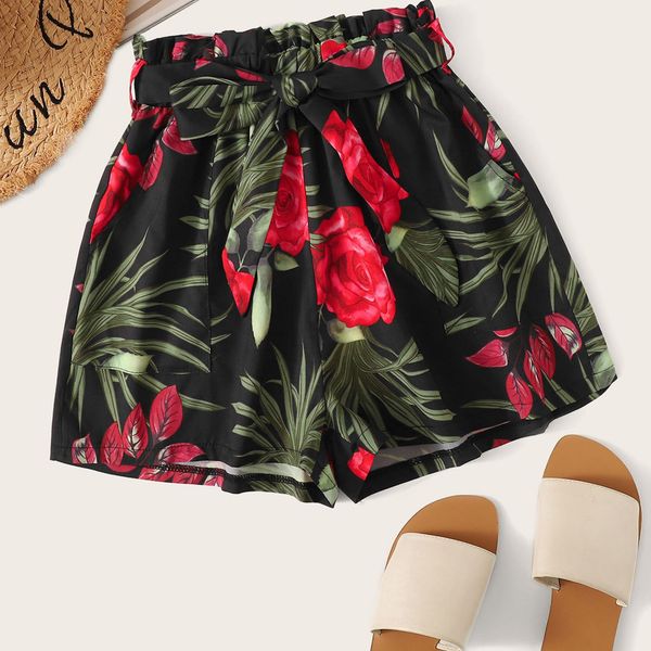 fashion shorts women plus size floral printed bandage shorts ladies bohemian beach summer casual females bohu shorts#g8, White;black
fashion shorts women plus size floral printed bandage shorts ladies bohemian beach summer casual females bohu shorts#g8, White;black