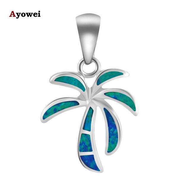 stylish coconut tree design new arival blue fire opal fashion jewelry stamped silver necklace pendants for ladies op554a 
stylish coconut tree design new arival blue fire opal fashion jewelry stamped silver necklace pendants for ladies op554a