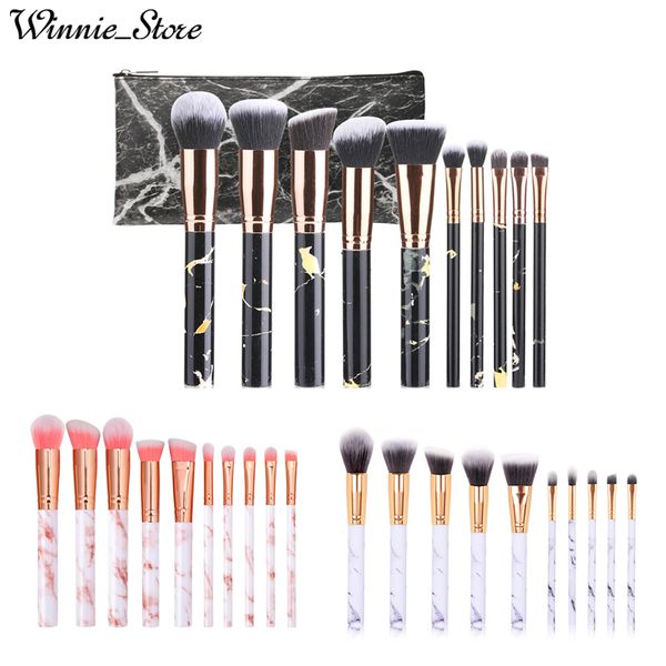 factory direct dhl marble makeup brush set 10 pcs professional portable face and eyeshadow powder foundation makeup tools with bag
factory direct dhl marble makeup brush set 10 pcs professional portable face and eyeshadow powder foundation makeup tools with bag