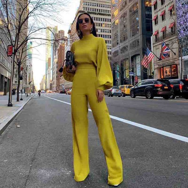 office women's jumpsuit summer fall fashion simple temperament new lantern sleeves jumpsuit elegant high street style, Black;white
office women's jumpsuit summer fall fashion simple temperament new lantern sleeves jumpsuit elegant high street style, Black;white