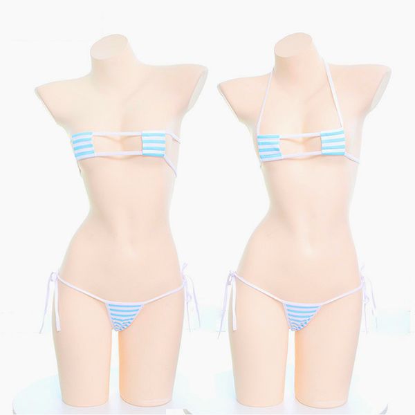 lingerie kawaii white striped mini square cup thong strappy micro bikini set suit cosplay women lingerie set, Red;black
lingerie kawaii white striped mini square cup thong strappy micro bikini set suit cosplay women lingerie set, Red;black