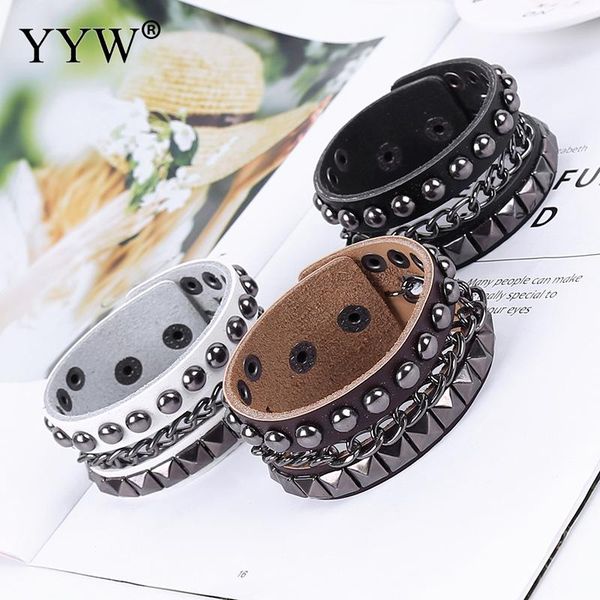 yyw vintage punk rivet leather bracelets women men rock black man fashion 3 rounds snap button bracelet jewelry pulseras mujer
yyw vintage punk rivet leather bracelets women men rock black man fashion 3 rounds snap button bracelet jewelry pulseras mujer