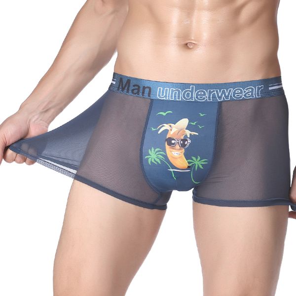 men underwear boxers slip soft ice silk mesh breathable transparent gay banana print underwear men gifts pants shorts pack, Black;white
men underwear boxers slip soft ice silk mesh breathable transparent gay banana print underwear men gifts pants shorts pack, Black;white