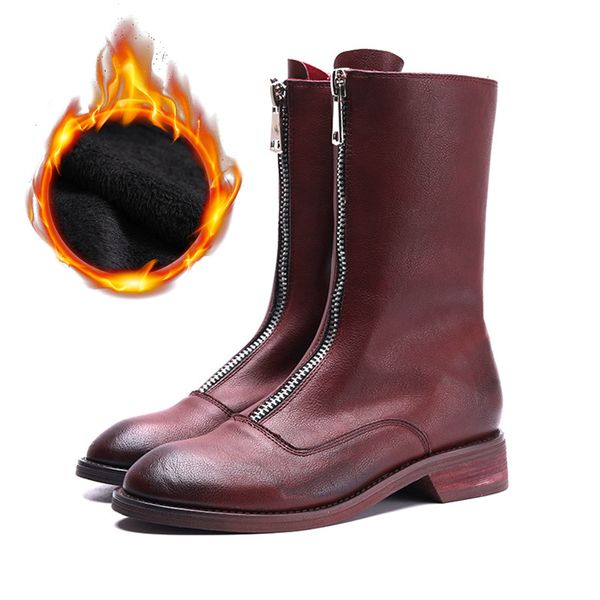 retro leather boots women winter shoes 2019 autumn winter boots ladies warm high women mid-calf female shoes a1742, Black
retro leather boots women winter shoes 2019 autumn winter boots ladies warm high women mid-calf female shoes a1742, Black