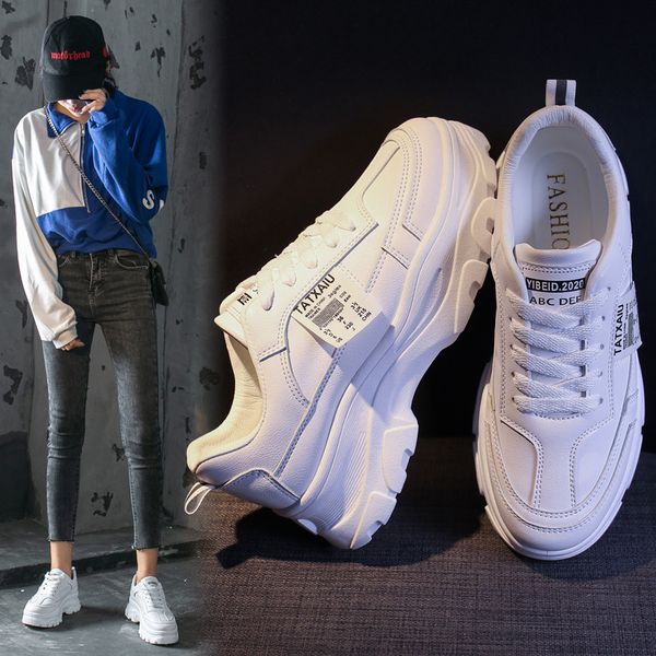 increased student casual shoes woman 2020 new lace up women shoes sneakers female thick sole solid white plus size fashion flats, Black
increased student casual shoes woman 2020 new lace up women shoes sneakers female thick sole solid white plus size fashion flats, Black