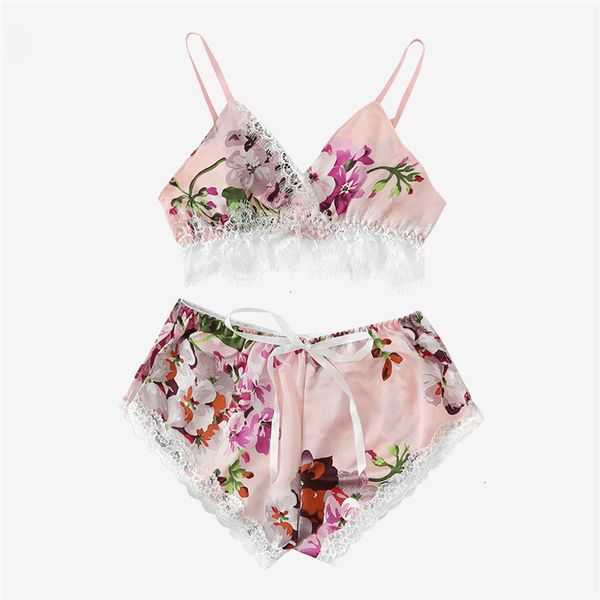 bra set multicolor lace trim floral print satin women lingerie set boho wireless intimates femme bra underwear set, Red;black
bra set multicolor lace trim floral print satin women lingerie set boho wireless intimates femme bra underwear set, Red;black