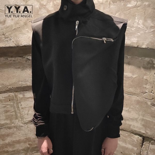 motorcycle sleeveless vest jacket mens personality punk short jackets male gothic design pockets stand collar outerwear coats, Black;brown
motorcycle sleeveless vest jacket mens personality punk short jackets male gothic design pockets stand collar outerwear coats, Black;brown