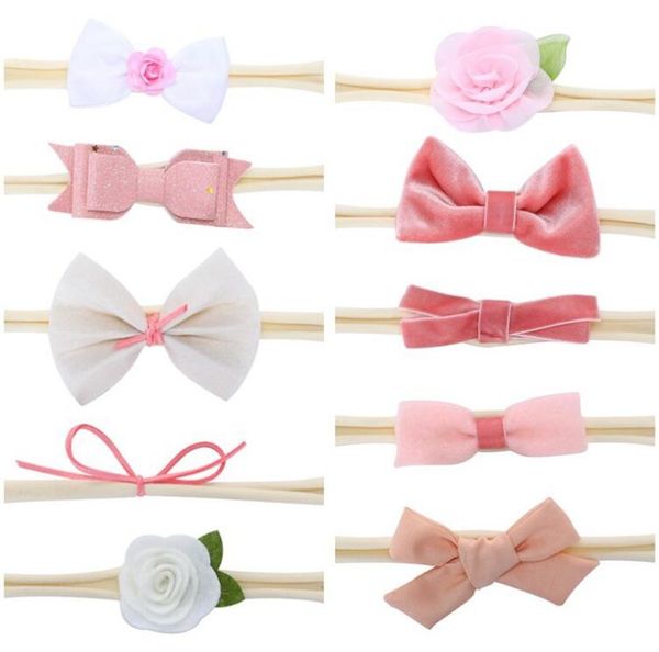 10pcs/set leather fabric hair bows glitter nylon headbands flower bowknot turban headwear kids children hair accessories, Slivery;white
10pcs/set leather fabric hair bows glitter nylon headbands flower bowknot turban headwear kids children hair accessories, Slivery;white