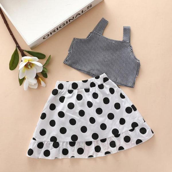 summer girls striped single-breasted sling vest +dot print skirt kit two pcs clothing set new arrival, White
summer girls striped single-breasted sling vest +dot print skirt kit two pcs clothing set new arrival, White