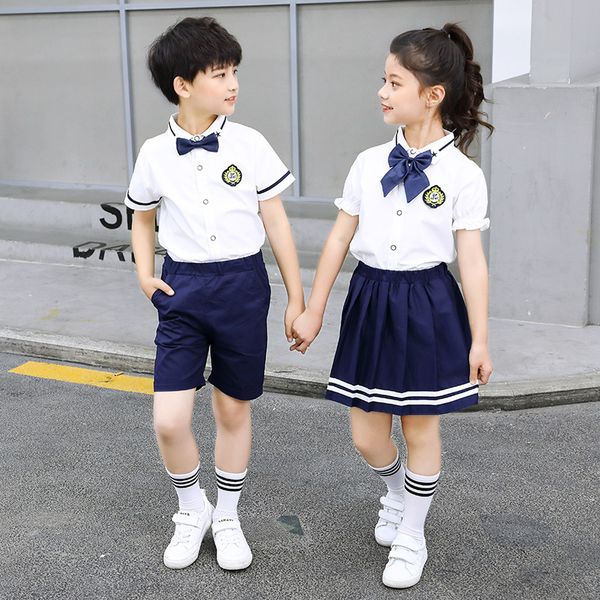 uniformes estudiantes boys girls primary school students summer kindergarten suit children short-sleeved college wind uniform, White
uniformes estudiantes boys girls primary school students summer kindergarten suit children short-sleeved college wind uniform, White
