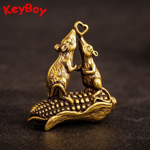 pure brass mouse love corn figurines pendants for keychain copper 12 zodiac animal rat key chain ring hangings fashion jewelry, Silver
pure brass mouse love corn figurines pendants for keychain copper 12 zodiac animal rat key chain ring hangings fashion jewelry, Silver