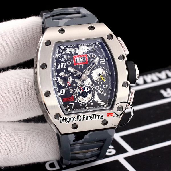 new rm011 011 flyback chrono miyota automaitc mens watch steel case black skeleton dial big date camouflage gray black rubber puretime d4, Slivery;brown
new rm011 011 flyback chrono miyota automaitc mens watch steel case black skeleton dial big date camouflage gray black rubber puretime d4, Slivery;brown