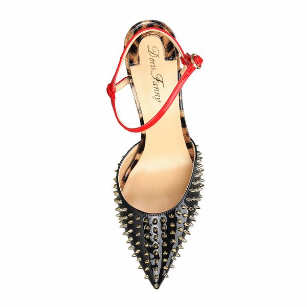 casual designer lady fashion black patent leather studded spikes point toe high heels slingback shoes wedding shoes brand new 12cm
casual designer lady fashion black patent leather studded spikes point toe high heels slingback shoes wedding shoes brand new 12cm