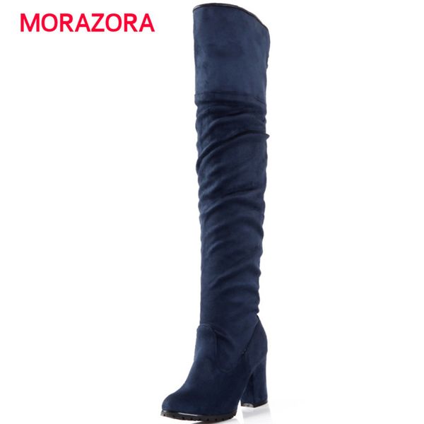 morazora 2018 new fashion over the knee boots women round toe high heel knight boots autumn winter square heel ladies, Black
morazora 2018 new fashion over the knee boots women round toe high heel knight boots autumn winter square heel ladies, Black