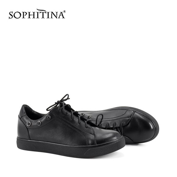 sophitina neutral women's flats sheepskin fashion lace-up solid handmade shoes new leisure flats c276, Black
sophitina neutral women's flats sheepskin fashion lace-up solid handmade shoes new leisure flats c276, Black
