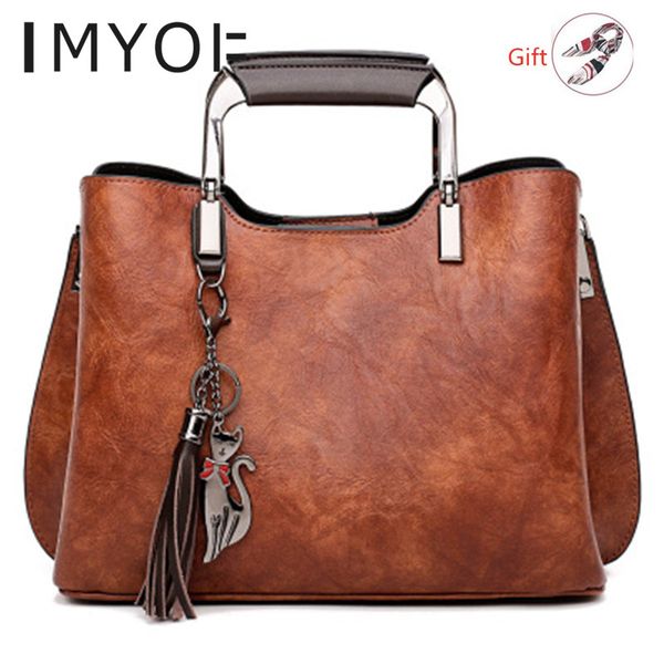 imyok bags women's 2019 new genuine leather tassel retro lady handbags women female tote bolsas feminina
imyok bags women's 2019 new genuine leather tassel retro lady handbags women female tote bolsas feminina