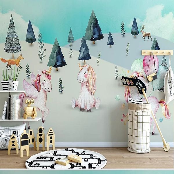 custom large mural 3d wallpaper nordic modern cartoon unicorn forest baby bedroom mural tv back wall decor deep 5d embossed
custom large mural 3d wallpaper nordic modern cartoon unicorn forest baby bedroom mural tv back wall decor deep 5d embossed