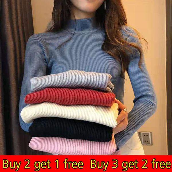 

womens sweaters 2019 winter turtleneck sweater women thin pullover jumper knitted sweater pull femme hiver truien dames new, White;black