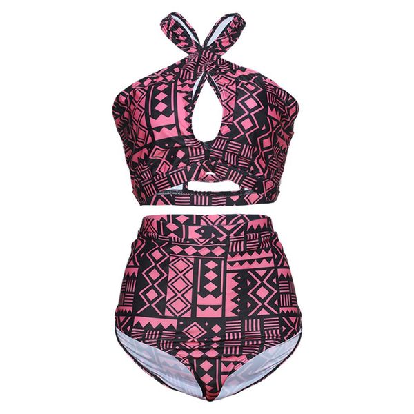 plus size women crossed bandage printing high waist swimming suit swimming wear bathing suit, White
plus size women crossed bandage printing high waist swimming suit swimming wear bathing suit, White