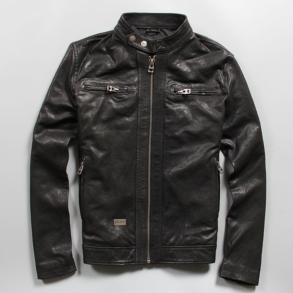 sheep 2020 real men's genuine goat skin male bomber motorcycle leather men slim fit casual biker jacket, Black
sheep 2020 real men's genuine goat skin male bomber motorcycle leather men slim fit casual biker jacket, Black