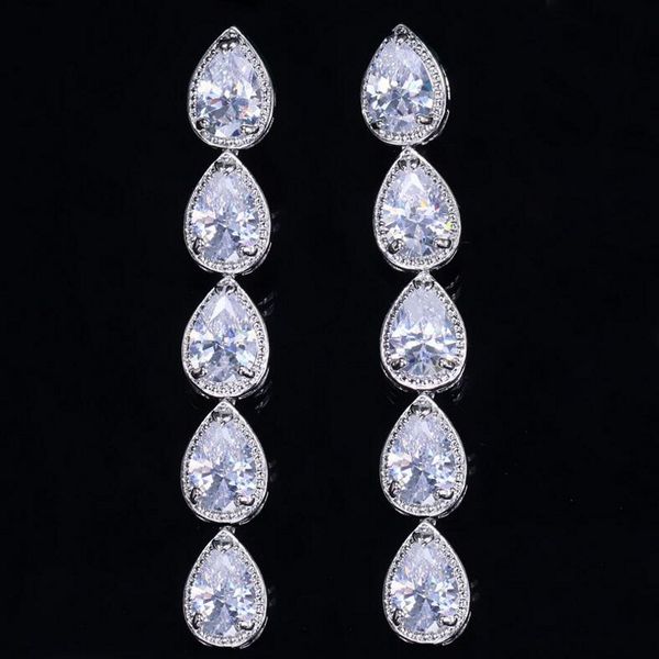 sparkling luxury jewelry 18k white gold fill drop water white z cz diamond gemstones party women wedding dangle earring for lovers' gif, Silver
sparkling luxury jewelry 18k white gold fill drop water white z cz diamond gemstones party women wedding dangle earring for lovers' gif, Silver
