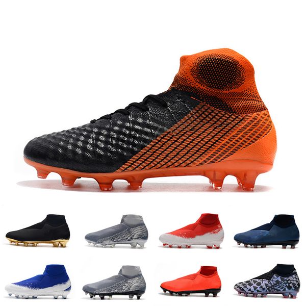 

2019 phantom vsn vision elite df fg new lights under the radar fully charged mens high ankle soccer cleats football shoes eur 39-45, White;red