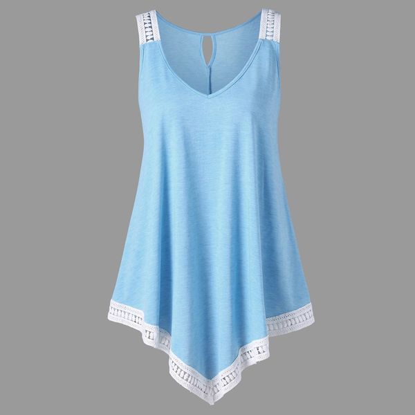 feitong summer swing lace irregular v-neck blouse fashion women tunic tee lady shirt casual sleeveless blouse female blus, White
feitong summer swing lace irregular v-neck blouse fashion women tunic tee lady shirt casual sleeveless blouse female blus, White