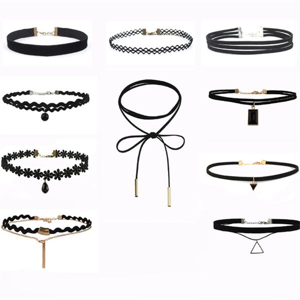 10pcs/lot choker necklace black lace velvet strip woman collar party jewelry neck accessories chokers handcrafted chain necklace, Golden;silver
10pcs/lot choker necklace black lace velvet strip woman collar party jewelry neck accessories chokers handcrafted chain necklace, Golden;silver