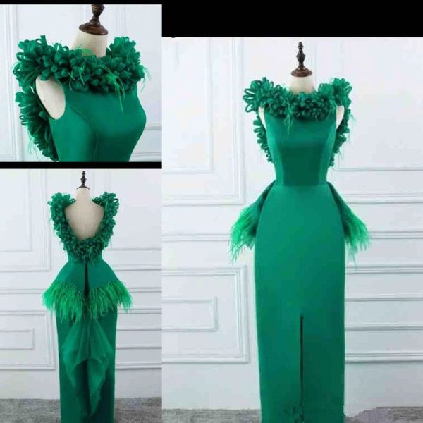 green sheath prom dresses feather peplum satin evening gowns saudi arabia floor length low back formal party dress robes de soiree, Black;red
green sheath prom dresses feather peplum satin evening gowns saudi arabia floor length low back formal party dress robes de soiree, Black;red