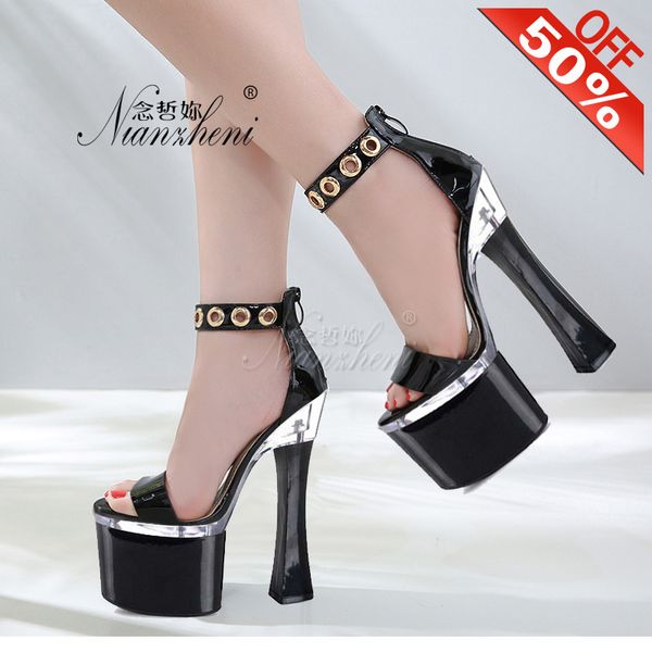 18cm super high heeled shoes thick platform spool heels bride wedding 7 inches shallow open toe party elegant models dress stage, Black
18cm super high heeled shoes thick platform spool heels bride wedding 7 inches shallow open toe party elegant models dress stage, Black