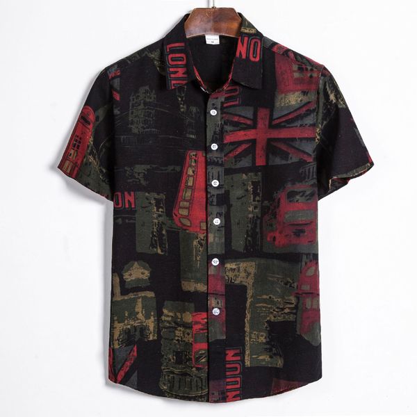 summer men shirt ethnic style print vintage short sleeve shirt streetwear loose men beach hawaiian shirts male 2020, White;black
summer men shirt ethnic style print vintage short sleeve shirt streetwear loose men beach hawaiian shirts male 2020, White;black