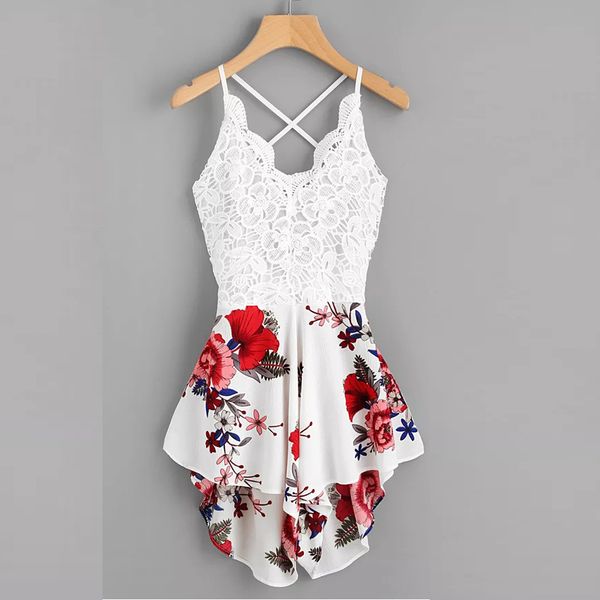 playsuit women's summer 2019 bodysuits crochet lace panel bow tie back florals ladies summer shorts jumpsuit rompers women, Black;white
playsuit women's summer 2019 bodysuits crochet lace panel bow tie back florals ladies summer shorts jumpsuit rompers women, Black;white