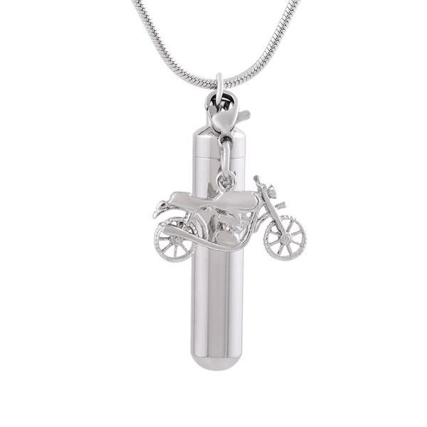 stainless steel cremation ashes pendant jewelry for human personalized blank cylinder urn neckace with motorcycle charm, Silver
stainless steel cremation ashes pendant jewelry for human personalized blank cylinder urn neckace with motorcycle charm, Silver