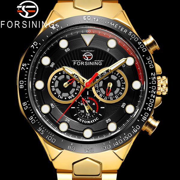 forsining stainless steel men wristwatch automatic mechanical sport male clock gold new man watch 6911, Slivery;brown
forsining stainless steel men wristwatch automatic mechanical sport male clock gold new man watch 6911, Slivery;brown