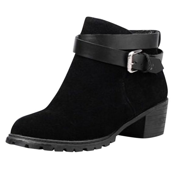 casual snow warm boots fashion women's short ankle boots ladies leather buckle- strap middle heel 2019 winter roman shoes, Black
casual snow warm boots fashion women's short ankle boots ladies leather buckle- strap middle heel 2019 winter roman shoes, Black