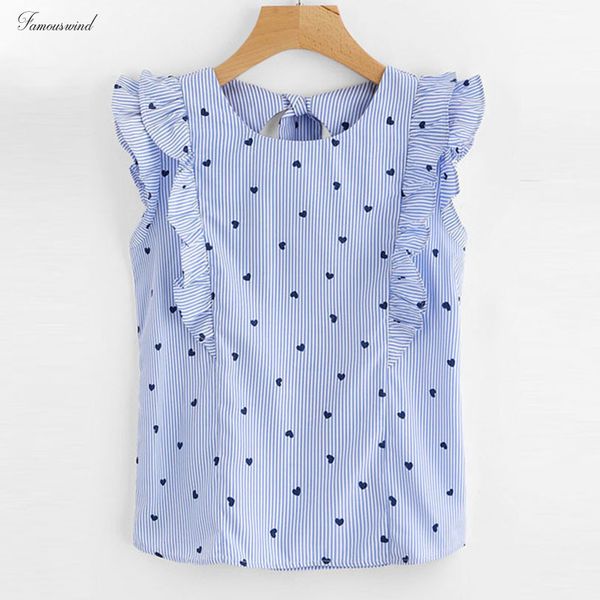 frill trim open blouse bow tie detail striped 2019 summer cap sleeve blue slim women ruffle round neck, White
frill trim open blouse bow tie detail striped 2019 summer cap sleeve blue slim women ruffle round neck, White