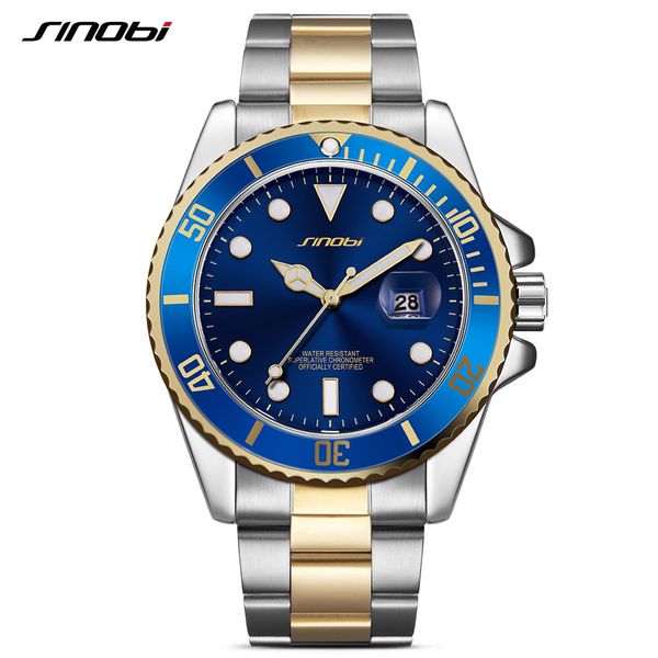 sinobi watch men 2017 casual waterproof date stainless steel band luxury clock sports watches golden relogio masculino, Slivery;brown
sinobi watch men 2017 casual waterproof date stainless steel band luxury clock sports watches golden relogio masculino, Slivery;brown