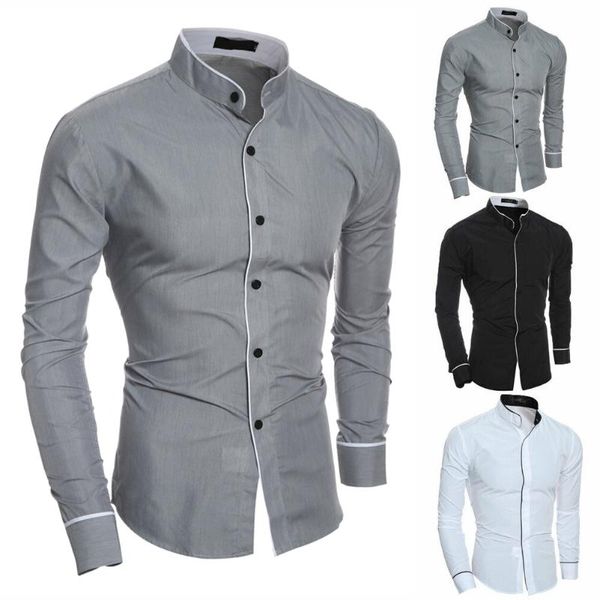 men long sleeve shirts simple slim fit stylish casual for summer nin668, White;black
men long sleeve shirts simple slim fit stylish casual for summer nin668, White;black