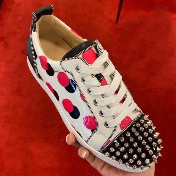 ткань из лакированной кожи на открытом воздухе досуг досуг квартиры junior spikes orlato красные нижние кроссовки элегантные унисекс для жен, Black
ткань из лакированной кожи на открытом воздухе досуг досуг квартиры junior spikes orlato красные нижние кроссовки элегантные унисекс для жен, Black