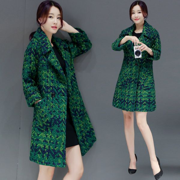 wool coat women slim medium-long tweed jacket fashion female outwear green coat brand women jacket 7, Black
wool coat women slim medium-long tweed jacket fashion female outwear green coat brand women jacket 7, Black