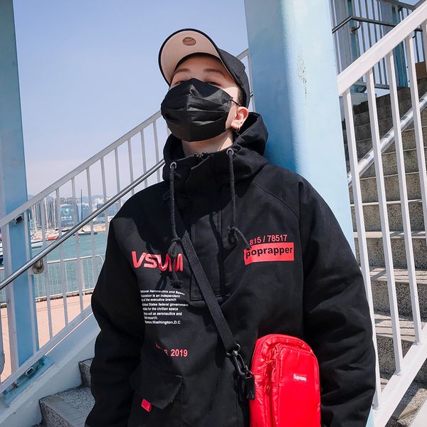 be.yumiao japanese karajuku hip hop men's winter down jacket high collar coat detachable hat and fur collar male's clothing, Black
be.yumiao japanese karajuku hip hop men's winter down jacket high collar coat detachable hat and fur collar male's clothing, Black